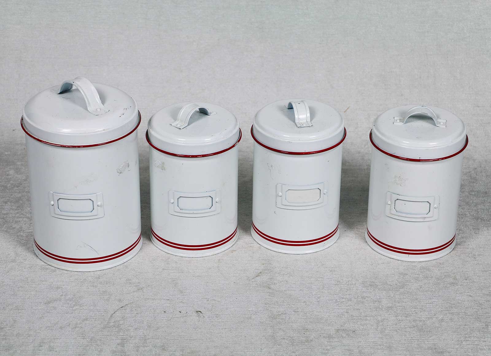 White Kitchen Canister Set Prop Starz Brisbane   Retro White Kitchen Canisters 